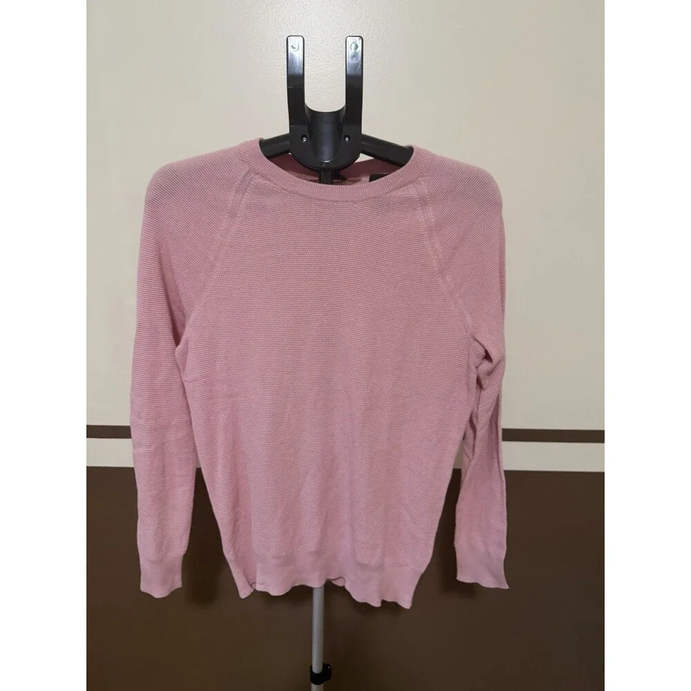 J Crew Pink Waffle Knit Crewneck NWT Size S